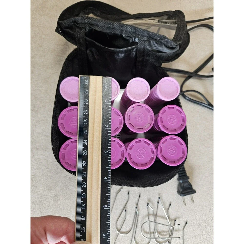 CONAIR Mini Pro Ceramic Hot 12 Rollers Travel Pageant HS29TR Clean Complete